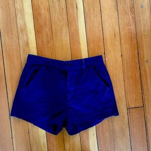 Abercrombie & Fitch high-rise navy shorts